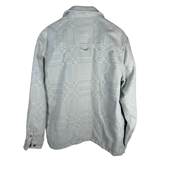 Urban Outfitters Women’s Textured Button-Up Shacket Light Blue Size Medium - Picture 2 of 5